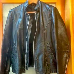 Vintage all leather, super cool motorcycle jacket with all zippers working.